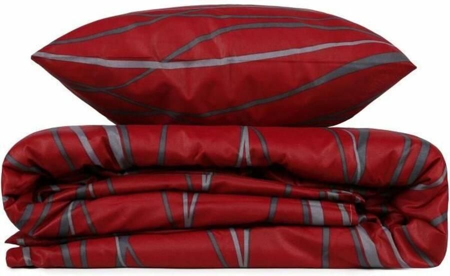 Bigbuy Home Dekbedovertrek set Rood Bed van 200 3 Onderdelen