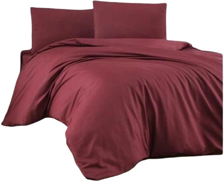 Bigbuy Home Dekbedovertrek set Rood Bed van 200 3 Onderdelen