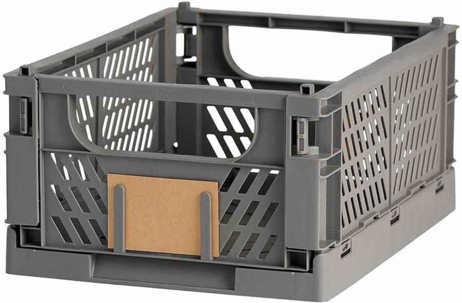 Bigbuy Home Set van opstapelbare opbergboxen 33 x 24 5 x 15 cm Donker grijs