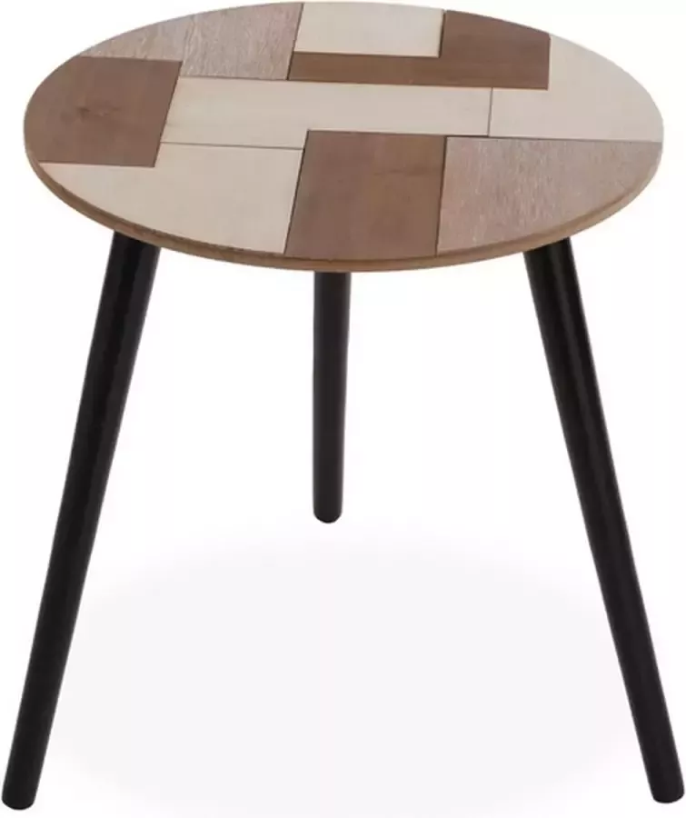 Bigbuy Home Bijzettafel Rond Hout (44 x 50 x 44 cm)