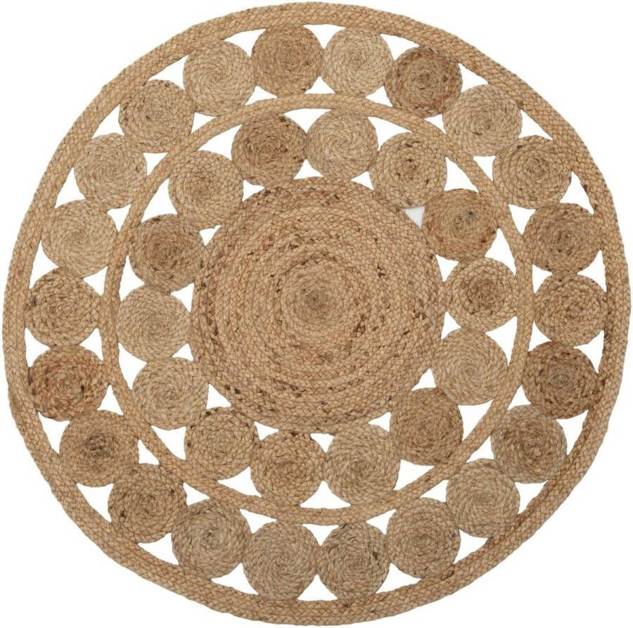 Bigbuy Home Tapijt 120 x 120 x 1 cm Natuurlijk Jute