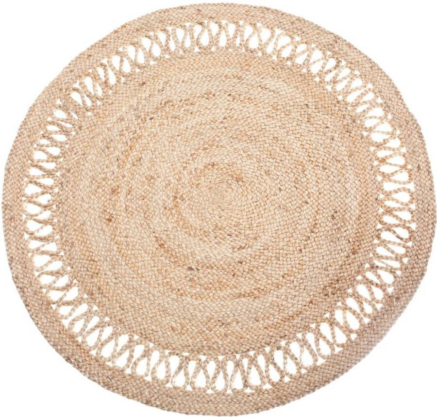 Bigbuy Home Tapijt 120 x 120 x 1 cm Natuurlijk Jute