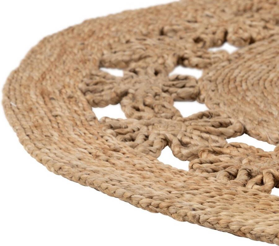 bigbuy Home Tapijt Natuurlijk Jute 120 x 120 cm