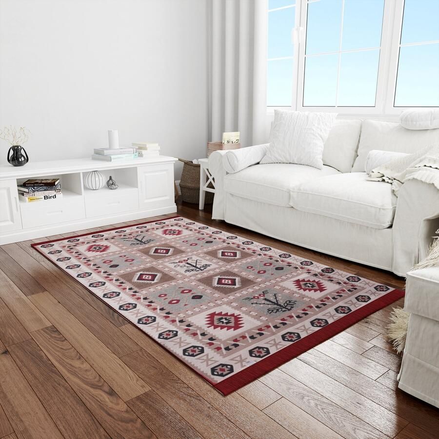 BiggHome Dubbelzijdig tapijt Machinewasbaar Modern design 120*180 cm SA1619B elegant kleurrijk robuust slijtvast