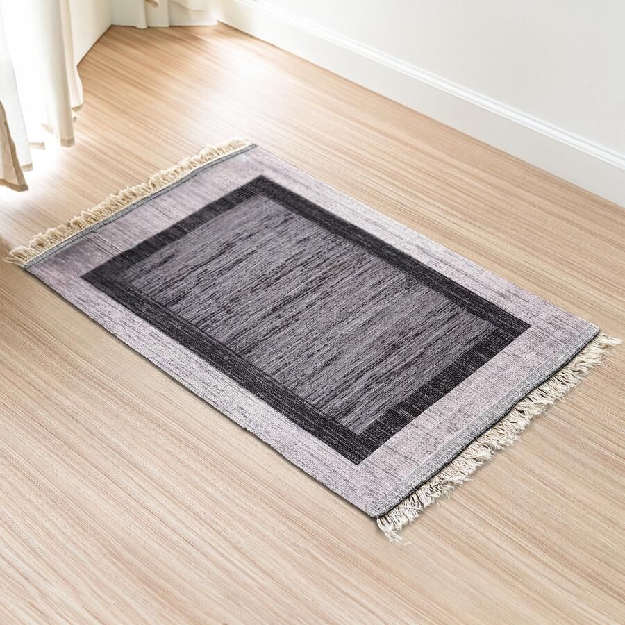 BiggHome Çift Taraflı Kilim Makinede Yıkanabilir Modern Desenli 80*150 cm SAF3B