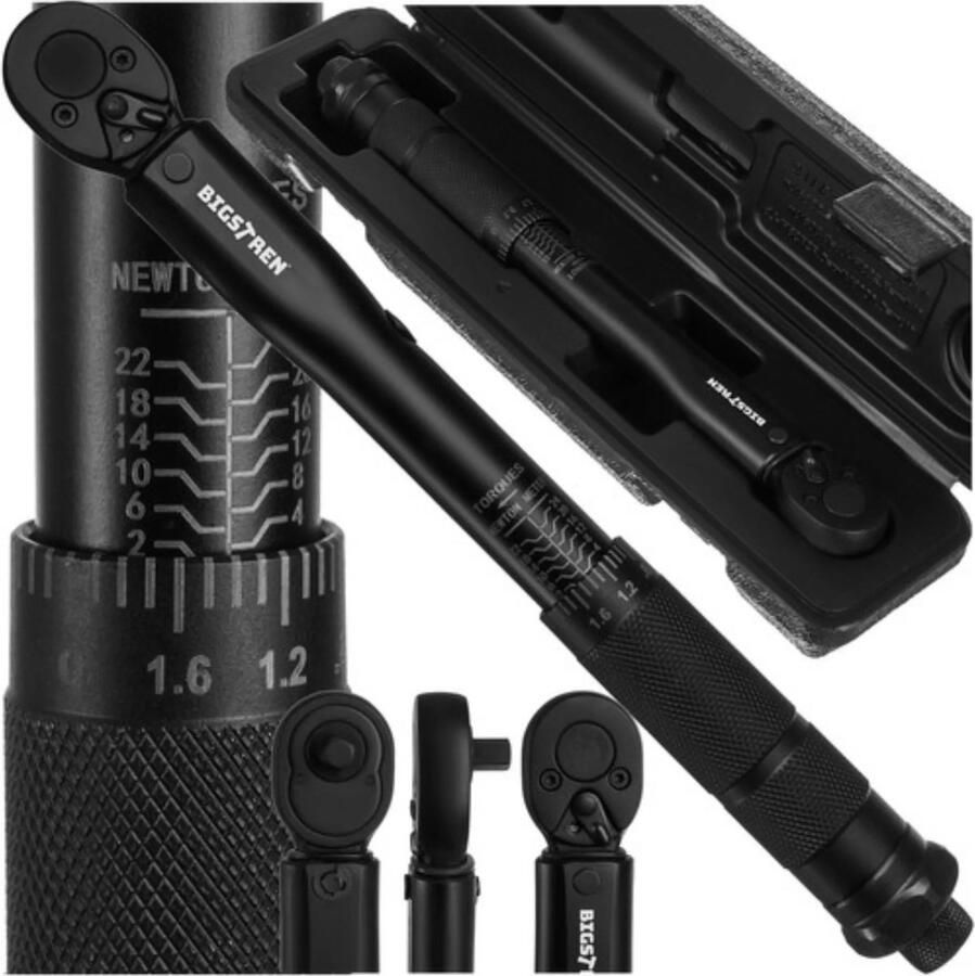 Bigstren Momentsleutel 1 4 2-24 Nm Inclusief Opbergkoffer Professioneel Gereedschap