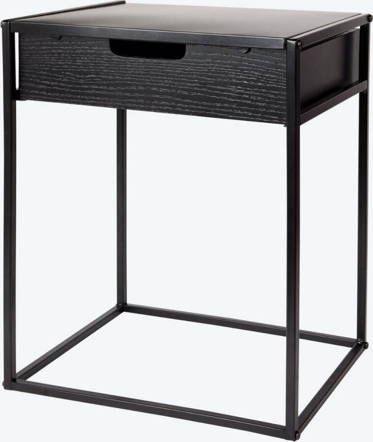 Bijzettafel Metalen met lade-Metal side table with drawer-40 x 30 x 50 cm