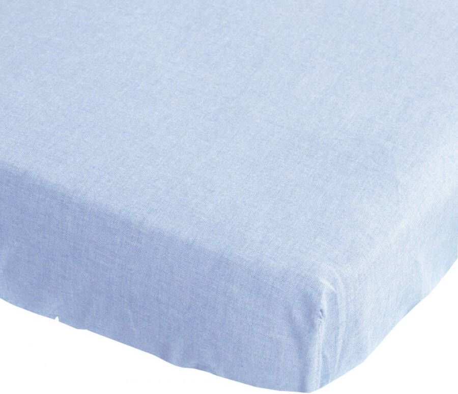 BINK Bedding Hoeslaken Bo Blue 70 x 150 cm juniorbed peuterbed kinderkamer chambre lichtblauw