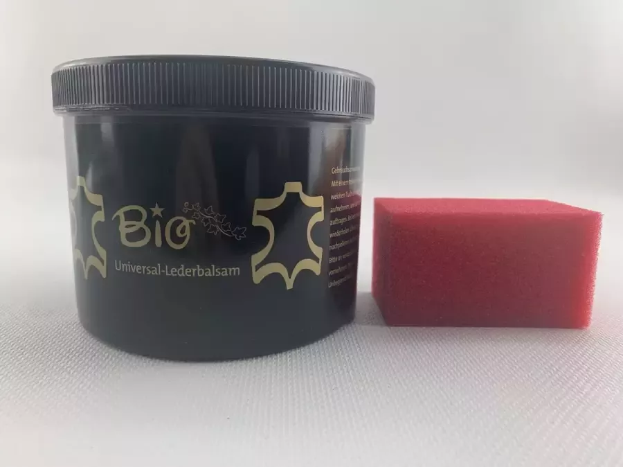 Bio 500ml Ledercrème Met Spons Onderhoud voor leder leer- Lederbalsem universeel Leerbalsem Ledercrème Lederpoets Ledervet Paardrijzadel Jas Tas Motorpak - Foto 3