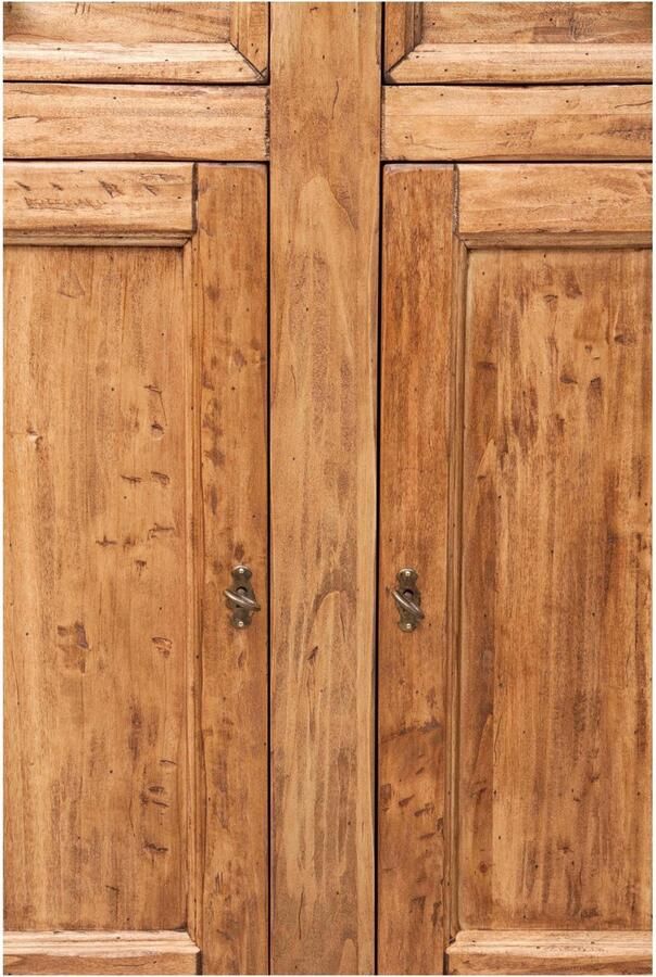 BISCOTTINI Dressoir met 2 laden en 2 deuren COUNTRY III Commode Massief Lindehout Natuurlijke Afwerking 110x45x103 cm Haltafel Made in Italy