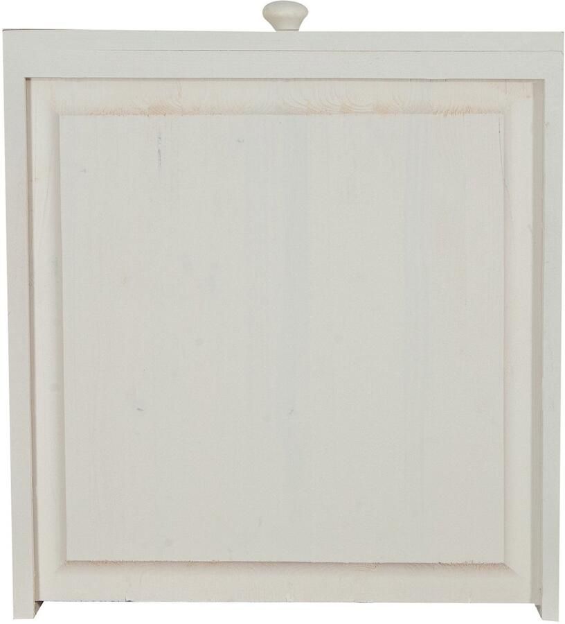 BISCOTTINI Dressoir met 3 laden en 3 deuren COUNTRY Commode Massief Lindehout Antiek Wit + Natuurlijke Afwerking -156x45x103-Handgemaakte Haltafel