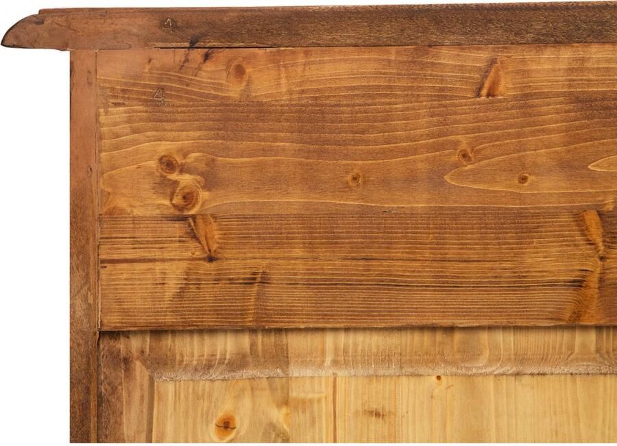 BISCOTTINI Dressoir met 3 schuifdeuren en 3 laden COUNTRY IV Commode Massief Lindehout Walnoot Afwerking 197x50x91 cm Handgemaakte TV-meubels