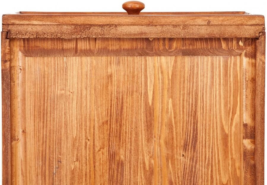 BISCOTTINI Dressoir met 4 laden en 4 deuren RUSTIEK II- Commode Massief Lindehout Walnoot afwerking 202x45x103 cm Handgemaakte Haltafel