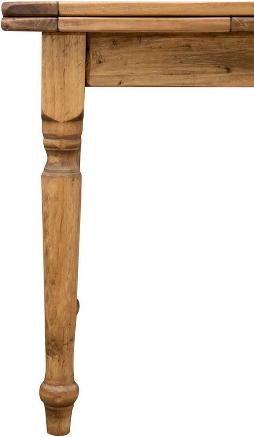 BISCOTTINI Eettafels Met Optie Tot Vergroten Keuken Uitschuifbare Tafel Massief Lindenhout Natuurlijke Afwerking 140x80x80 cm