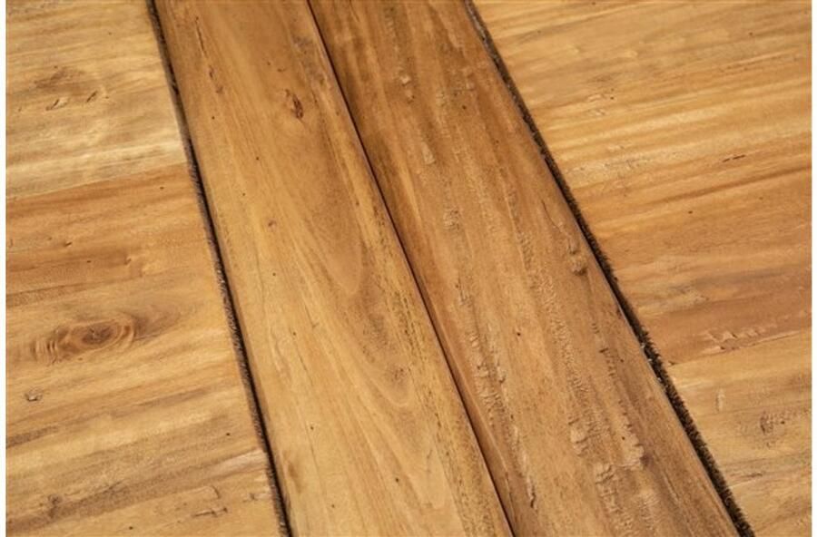 BISCOTTINI Eettafels Met Optie Tot Vergroten Keuken Uitschuifbare Tafel Massief Lindenhout Antiek Wit + Natuurlijke Top 200x90x80 cm