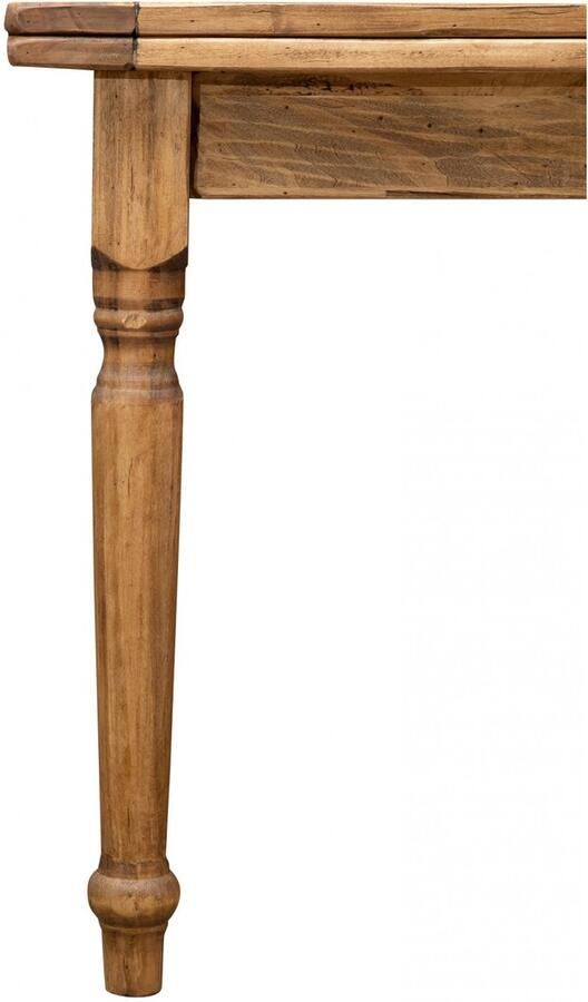 BISCOTTINI Eettafels Met Optie Tot Vergroten Keuken Uitschuifbare Tafel Massief Lindenhout Natuurlijke Afwerking 180x90x80 cm