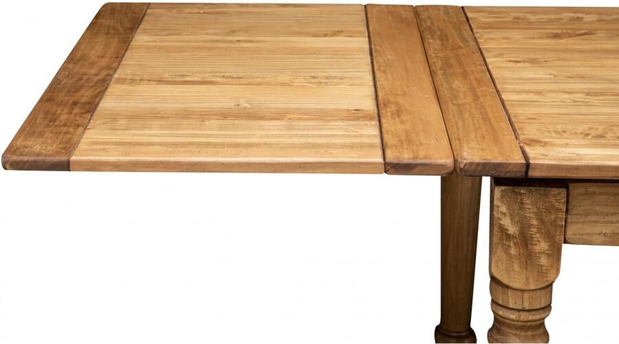 BISCOTTINI Eettafels Met Optie Tot Vergroten Keuken Uitschuifbare Tafel Massief Lindenhout Natuurlijke Afwerking 250x100x80 cm