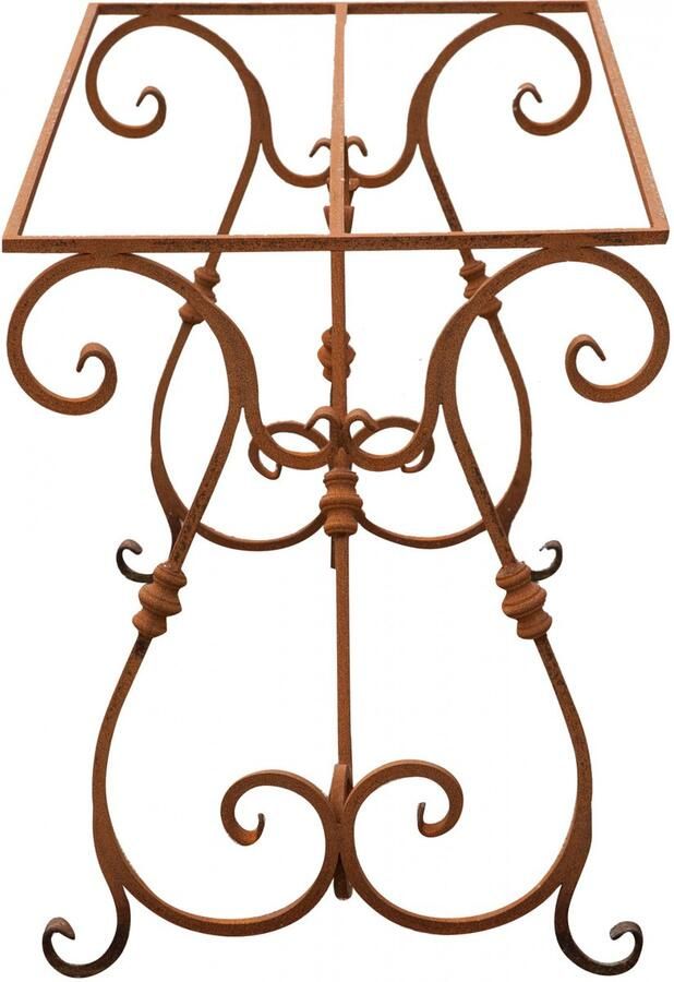 BISCOTTINI Industrieel tafelonderstel Tuintafel onderstel voor zwaar tafelblad Antiek Rode Afwerking 130x60x72cm