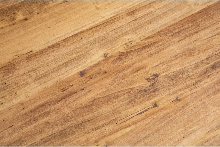 BISCOTTINI Keuken Tafel Eetkamertafel Lindehout Wit & Naturel Afwerking Vierkante Tafels 80x80x78 cm Landelijke Stijl