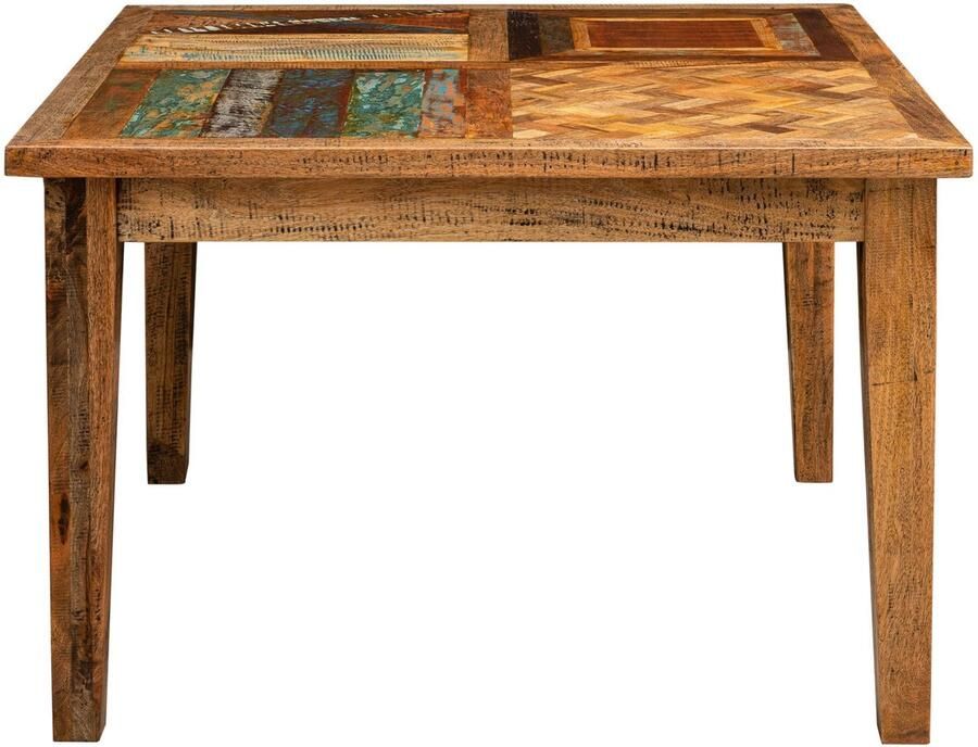 BISCOTTINI Keukentafel Vierkante Tafel Eetkamertafel Massief gerecycled hout 120x120x78 cm Voor eetkamer woonkamer restaurants