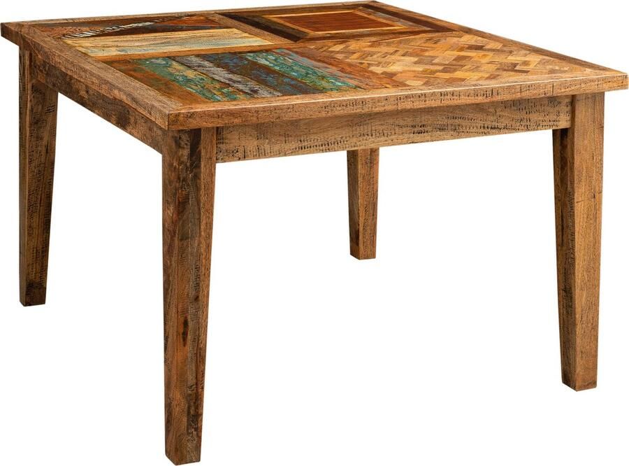 BISCOTTINI Sidetable in koloniale stijl Haltafel van Massief Mahoniehout Antiek Wit Afwerking Consoletafel 114x49x8- voor hal woonkamer kantoor