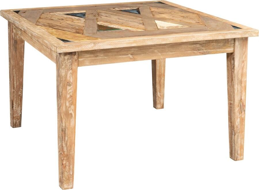 BISCOTTINI Wandtafel met 2 Laden COUNTRY Houten Handgemaakte Sidetable Natuurlijke Afwerking Haltafel 73x36x75cm- Consoletafel Landelijke stijl