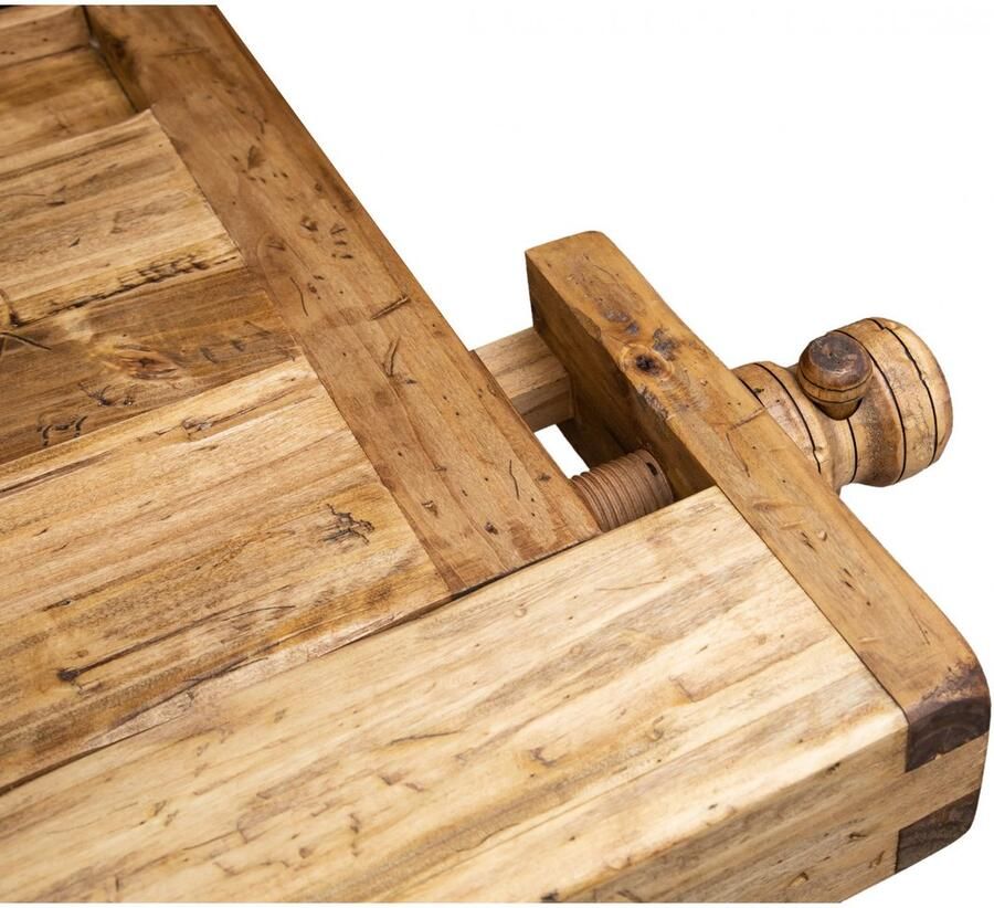 BISCOTTINI Werkbank Werktafel Massief Lindenhout Natuurlijke Afwerking Hoge Tafel 194x90x84 cm Voor Atelier En Keuken