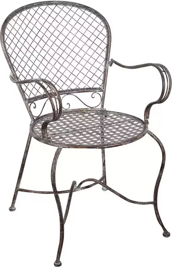 BISCOTTINI ijzeren stoel 95x57 cm Metalen tuinstoelen Metalen stoel Antieke ijzeren tuinstoel Tuin- en balkonstoelen Metalen tuinstoel