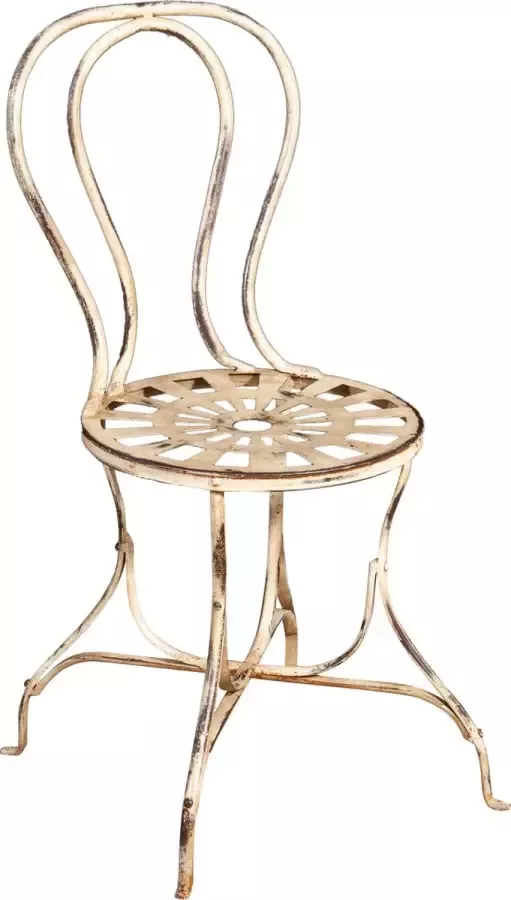 BISCOTTINI GEBREIDE IJZERSTOEL ANTIEK WIT AFWERKING