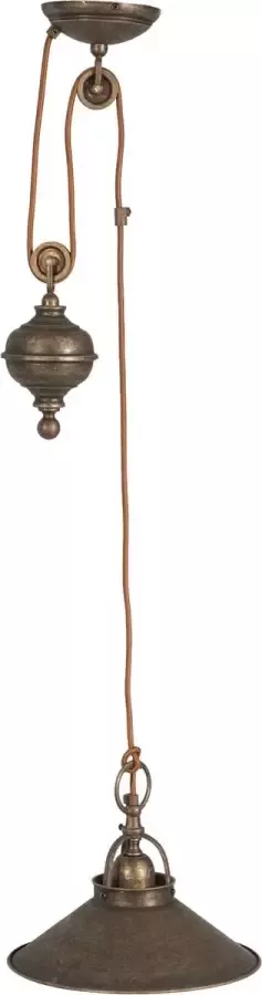 BISCOTTINI Hanglamp in landelijke stijl in verouderd messing gietstuk Diam.25XH95 cm. Gemaakt in Italië