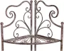 BISCOTTINI Hoeketagère multifunctioneel smeedijzer afsluitbaar antiek roest finish L46xPR32xH155 cm - Thumbnail 2