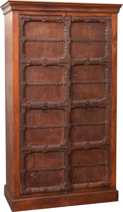 BISCOTTINI Houten kast met eeuwenoude originele deuren L110xPR53xH192 cm