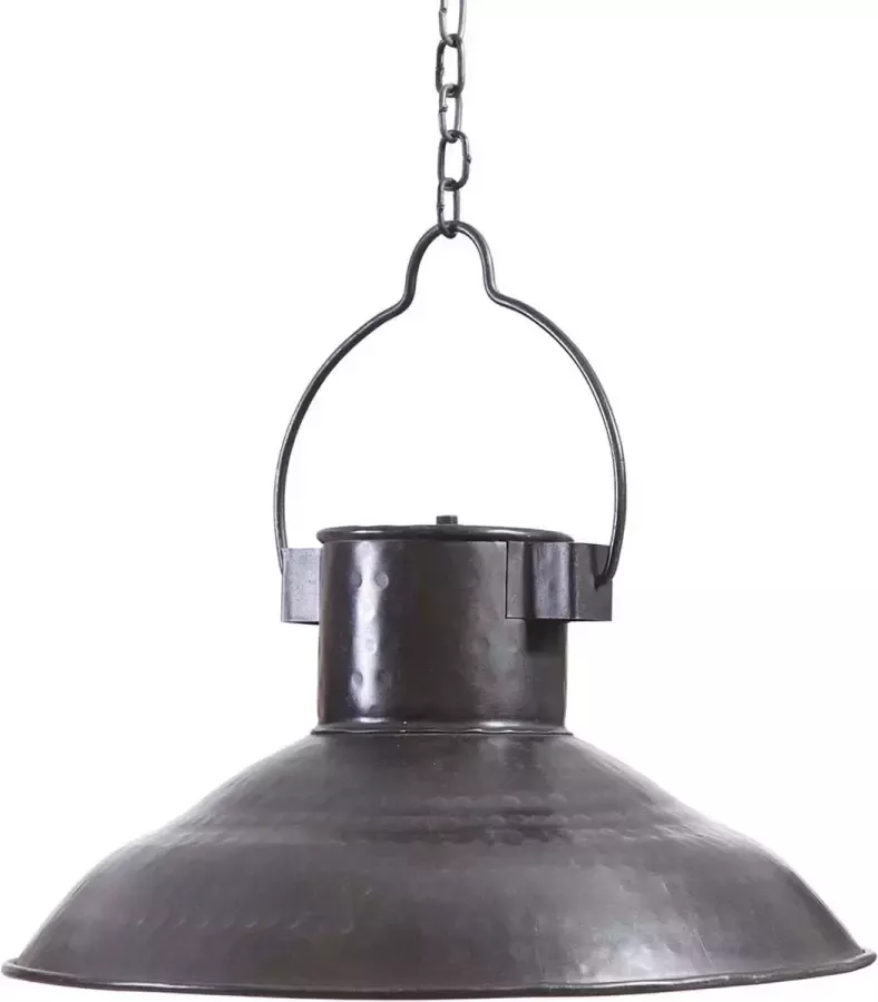 BISCOTTINI Industriële hanglamp niet-geëlektrificeerd L35xPR35xH19 cm in ijzer met zwarte antiek finish