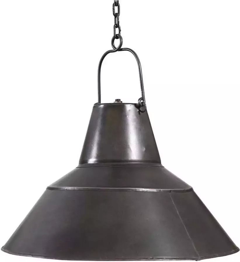 BISCOTTINI Industriële hanglamp niet geëlektrificeerd L40xPR40xH24 cm in ijzer met zwarte antiek finish