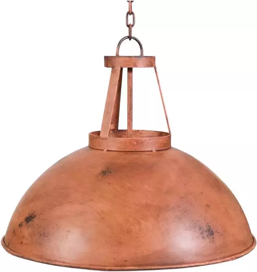BISCOTTINI Industriële hanglamp niet geëlektrificeerd L46xPR46xH40 cm in ijzer met antiek oranje finish