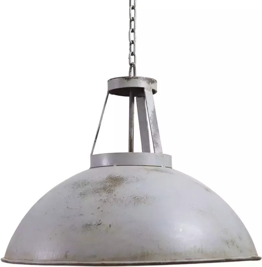 BISCOTTINI Industriële hanglamp niet geëlektrificeerd L46xPR46xH40 cm in ijzer met antiek witte afwerking