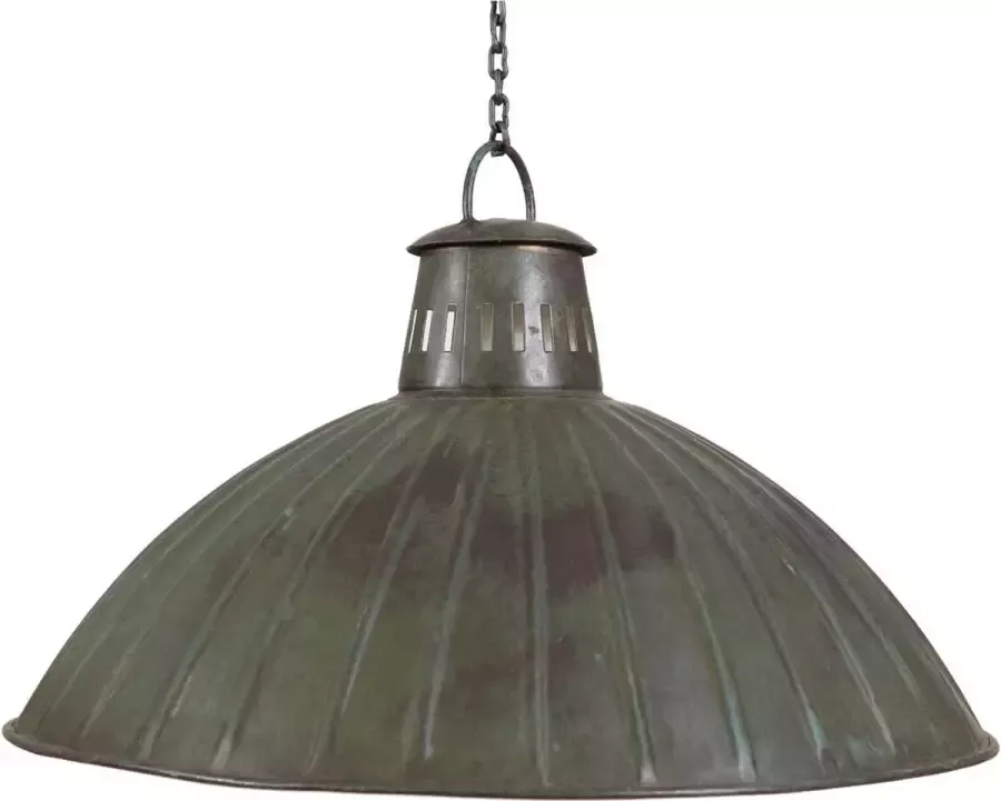 BISCOTTINI Industriële hanglamp niet geëlektrificeerd L49xPR49xH31 cm in ijzer met antiek groene afwerking