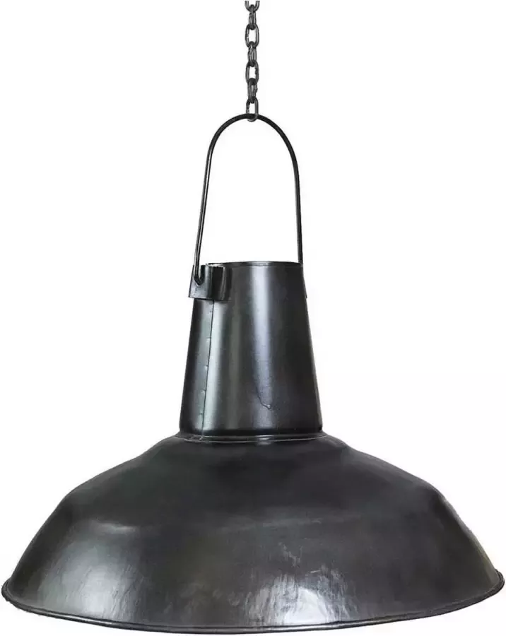 BISCOTTINI Industriële hanglamp niet geëlektrificeerd L50xPR50xH30 cm in ijzer met zwarte antieke afwerking