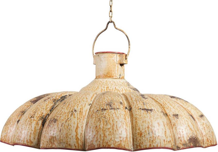 BISCOTTINI Industriële hanglamp niet geëlektrificeerd L85xPR85xH40 cm in ijzer met antiek crème finish