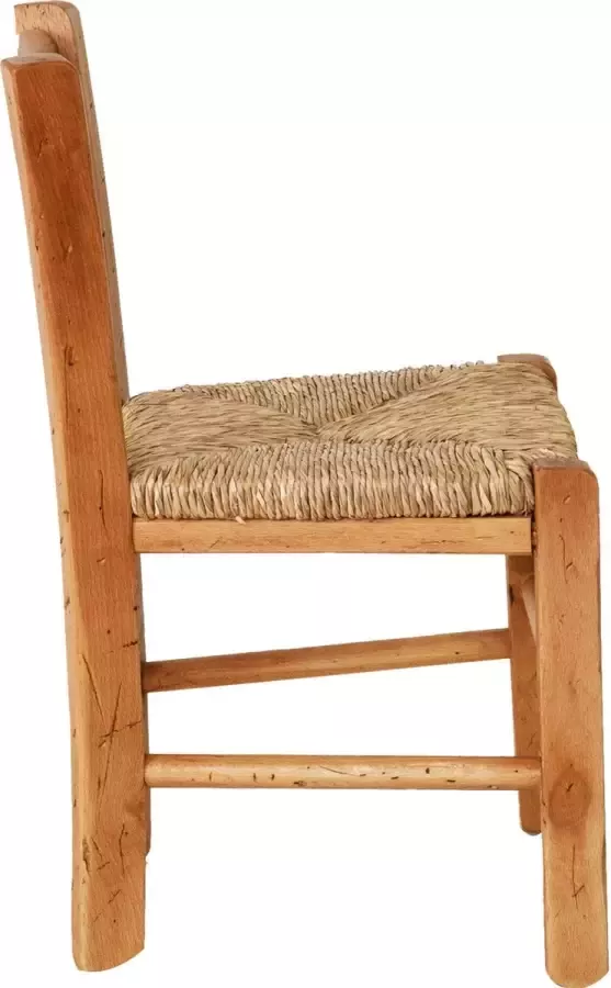 BISCOTTINI Kinderstoel van massief beukenhout met zitting van stro L30xPR29xH50 cm Made in Italy