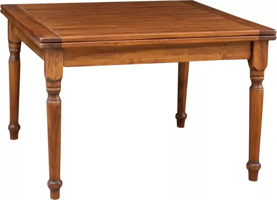 BISCOTTINI Tv-meubel COUNTRY TV Kast van Massief Lindehout Handgemaakt met 2 Deuren en 4 Laden Antiek Wit + Natuurlijke Top 150x51x56 cm