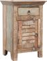 BISCOTTINI Massief gerecycled houten nachtkastje antiek afgewerkt - Thumbnail 2