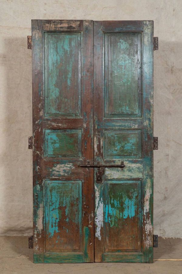 BISCOTTINI Massief houten en ijzeren deur voor binnen of buiten oud en antiek middeleeuws