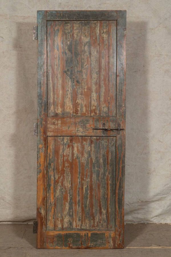 BISCOTTINI Massief houten en ijzeren deur voor binnen of buiten oud en antiek middeleeuws