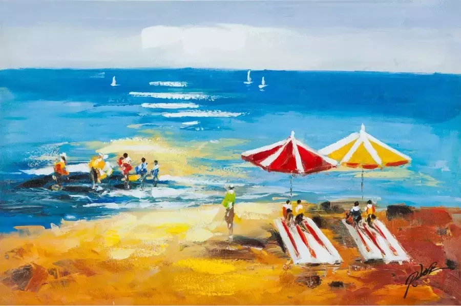 BISCOTTINI Olieverf op doek handgeschilderde parasols