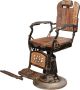 BISCOTTINI Oude gerestaureerde kappersstoel fauteuil - Thumbnail 1