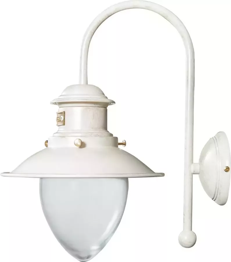 BISCOTTINI Oude Marina-stijl wandlamp in verouderd wit gepatineerd messing gietwerk L30XPR22XH37 cm Gemaakt in Italië