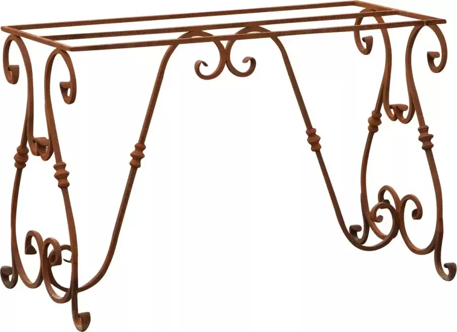 BISCOTTINI Tuin Tafelpoten Onderstel Tuintafel Massief Smeedijzer Antieke Afwerking 110x50x74 cm voor Houten Marmeren en Stenen bladen