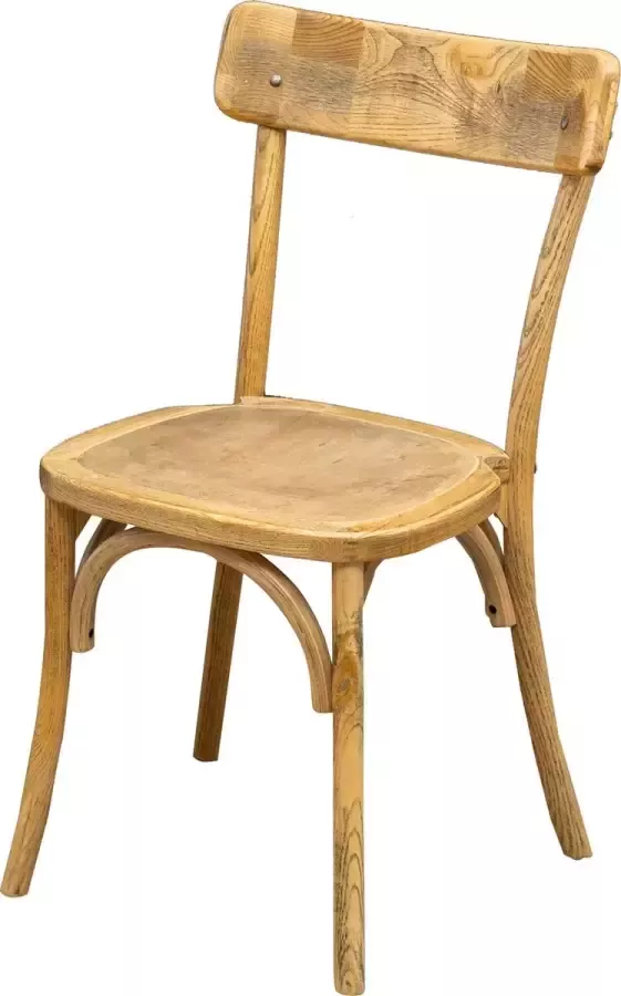 BISCOTTINI Thonet-stoel in massief essenhout en rotanzitting met natuurlijke afwerking L48xPR55xH88 cm