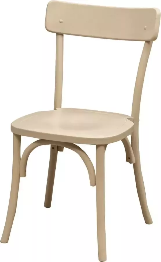 BISCOTTINI Thonet-stoel in massief essenhout en rotanzitting met witte afwerking L48xPR55xH88 cm